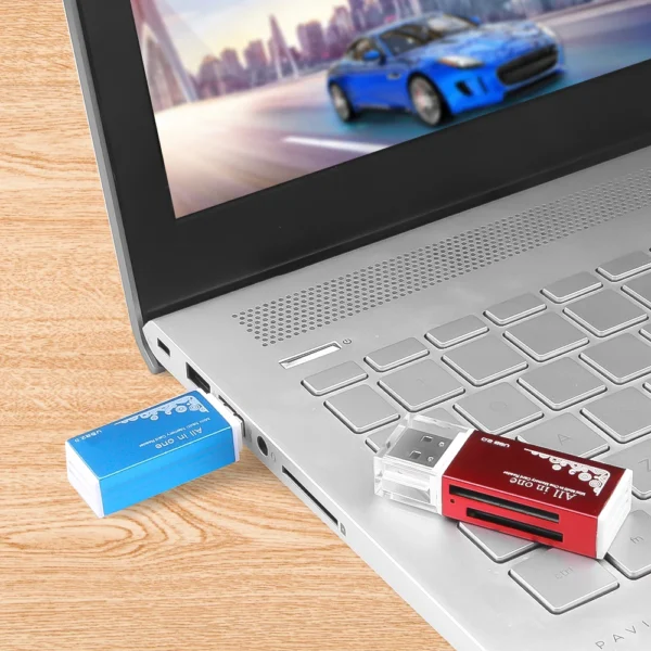 USB 2.0 Card Reader Multi Memory Card Reader All in 1 for SD SDHC TF MS M2 Card Adapter Plug and Play for Laptop Desktop PC - Image 3