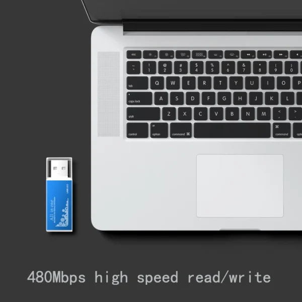 USB 2.0 Card Reader Multi Memory Card Reader All in 1 for SD SDHC TF MS M2 Card Adapter Plug and Play for Laptop Desktop PC - Image 2